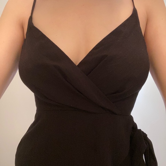 Black mini wrap dress - Picture 7 of 7